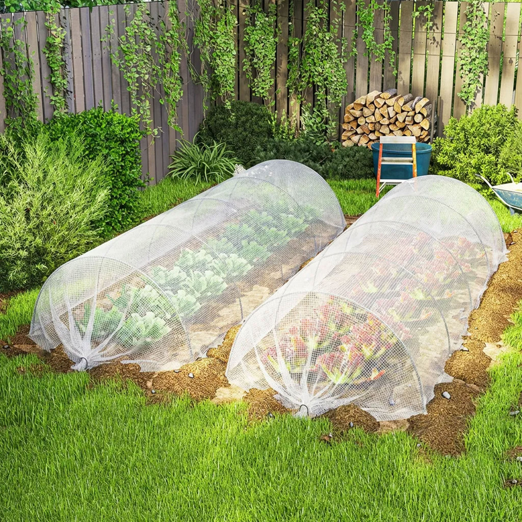 Bâche de Protection 6x4 m en PE 140 g/m² avec 20 Œillets Renforcés, Bâche Imperméable Anti-UV pour Jardin Piscine, Blanc-7
