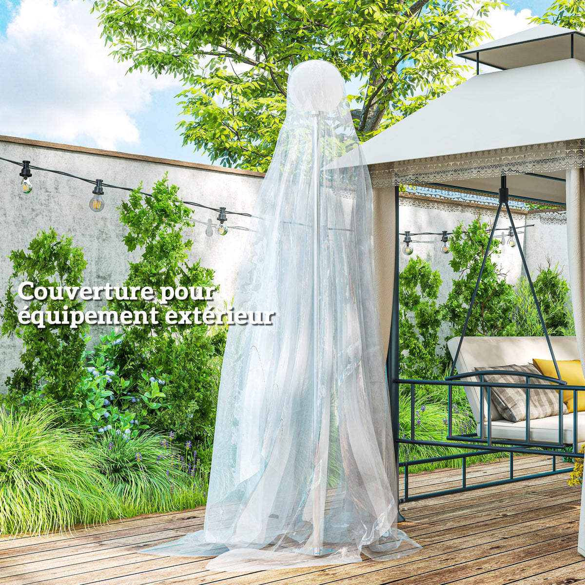Bâche pour serre bâche plastique transparente 6 x 10 m imperméable résistante aux UV polyéthylène 150g/m² transparent-6