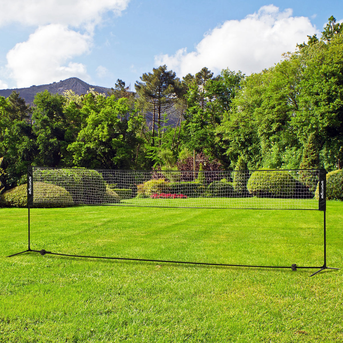 Ensemble set complet de badminton, pickleball et volleyball, 3 en 1, jeux sport extérieur avec filet hauteur réglable-1