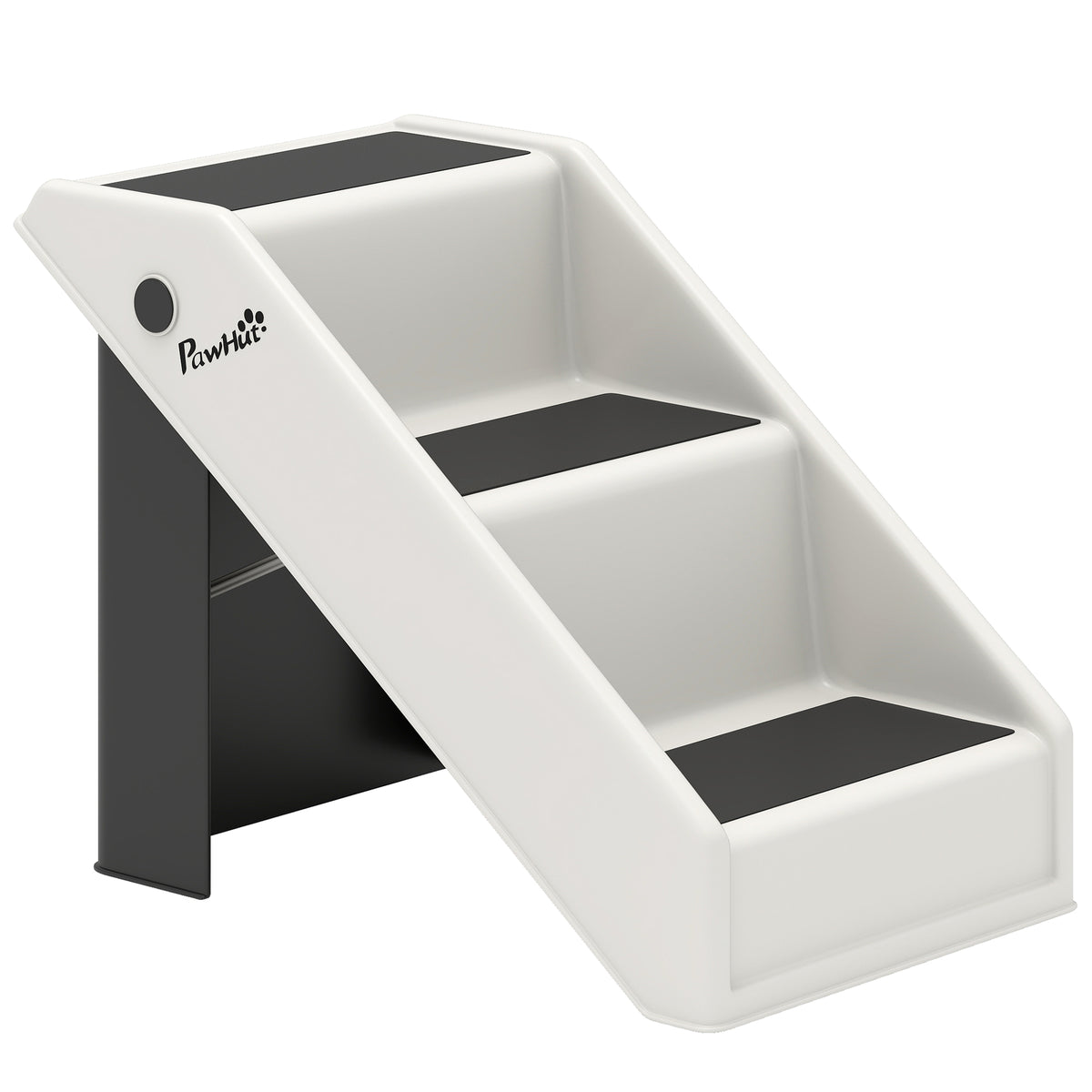Escalier pour chien pliant à 3 marches antidérapantes escalier pour animaux en plastique 53 x 30,5 x 36,5 cm crème-0