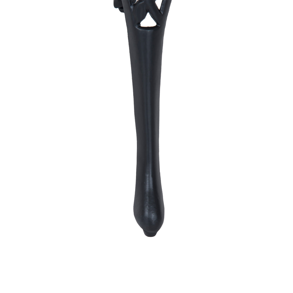 Ensemble de bistrot 3 pièces avec 2 chaises et 1 table ronde style antique, pour jardin, terrasse, balcon, noir-6