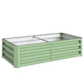 Carré Potager de Jardin Rectangulaire, Tôle d'Acier Ondulée, 120 x 60 x 30,5 cm, Vert-0