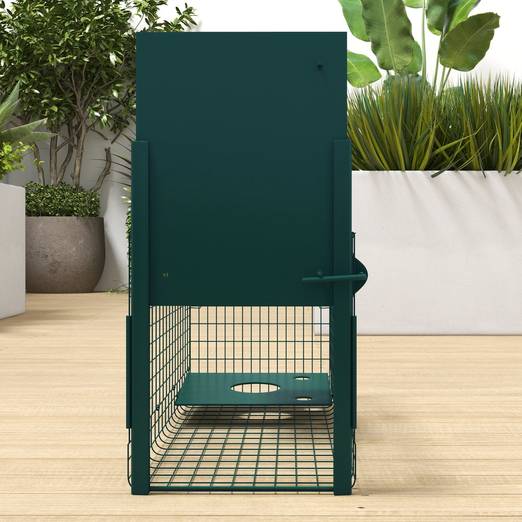 Cage attrape animaux nuisibles 1 entrée dim. 80L x 25l x 30H cm vert foncé-8