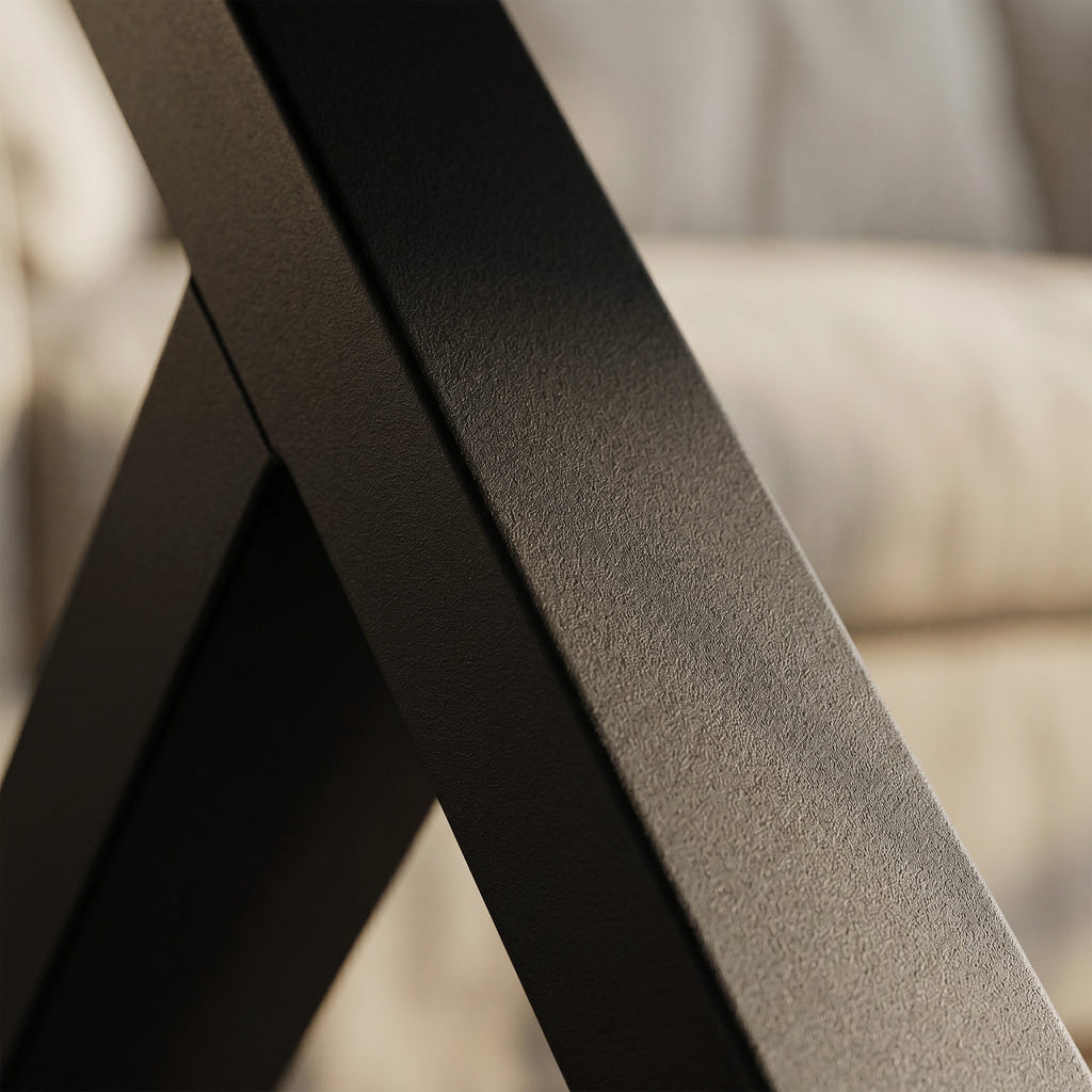 Pieds de table en acier, 60 x 43 cm, lot de 2 pieds de bureau en forme X avec patins réglables et vis, noir-8
