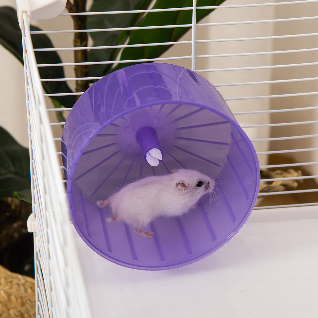 Cage à hamster rat rongeur 3 niveaux avec tunnel, biberon eau, roue, maisonnette, échelles dim. 59L x 36l x 47H cm-8