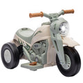 Moto électrique enfants 2-5 ans, 3 roues, 6 V, 3 km/h, avec fonction de bulles, effets lumineux et sonores, blanc crème-0