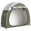 Tente à Vélo Abri de Vélo Portable pour 2 Vélos Imperméable avec poche sac transport Tissu Oxford 200 x 80 x 170 cm vert-0