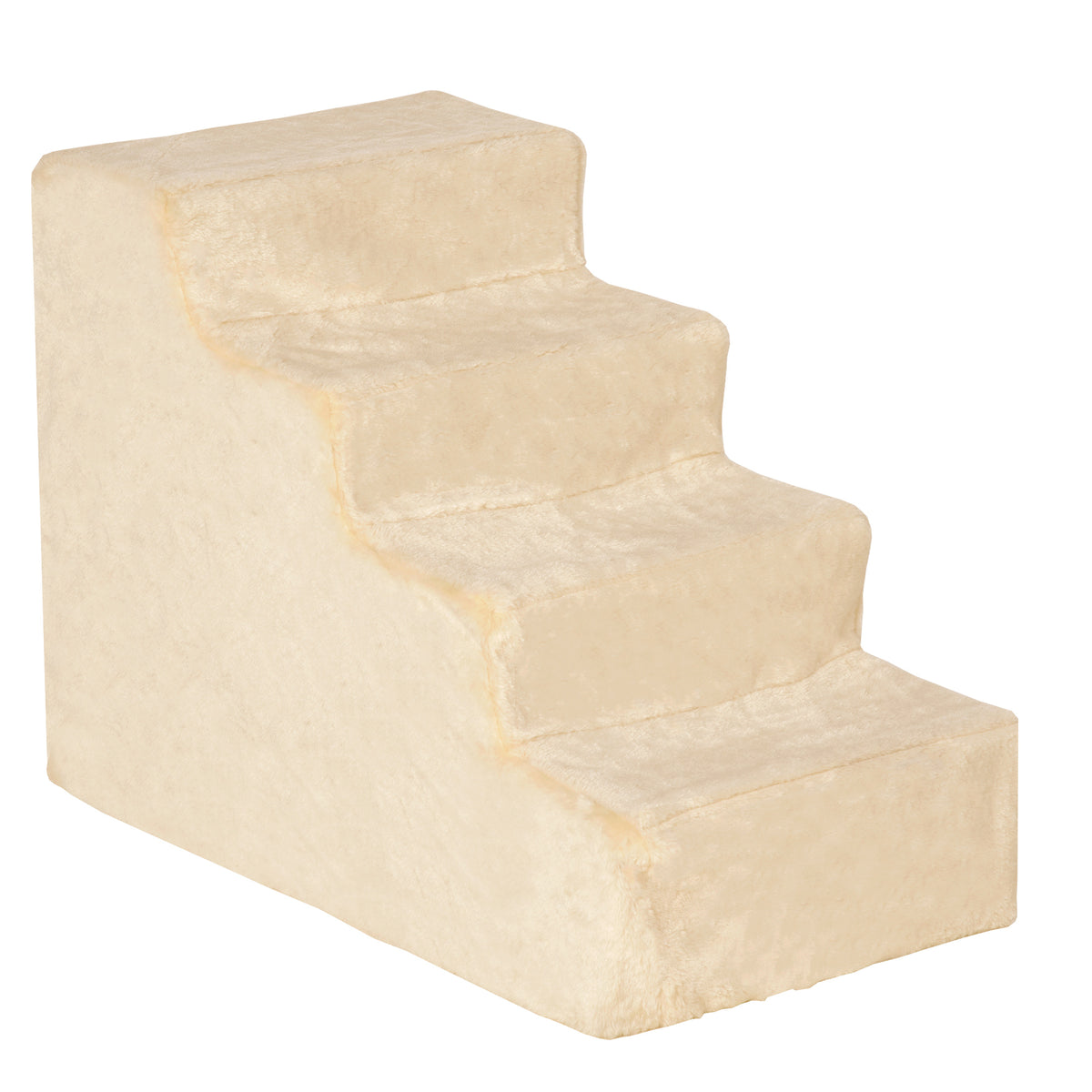 Escalier pour chien à 4 marches escalier pour chat échelle antidérapante housse amovible et lavable 60 x 35 x 44cm beige-0