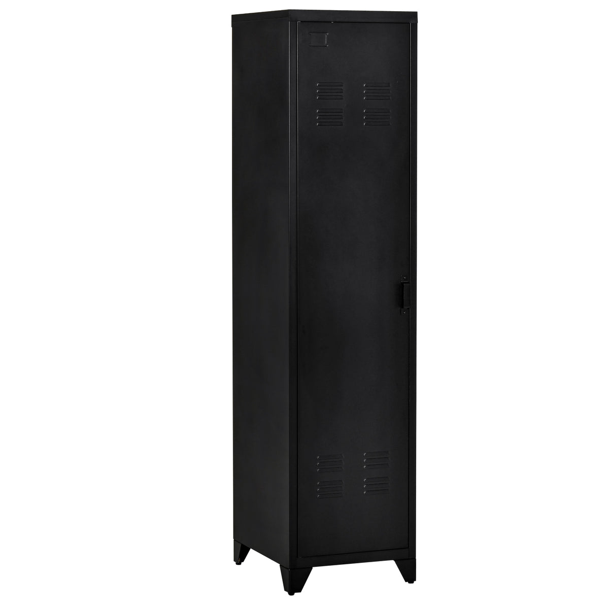 Armoire de Rangement compacte en métal casier style industriel avec 3 étagères, 1 tringle 43L x 50l x 180H cm-0
