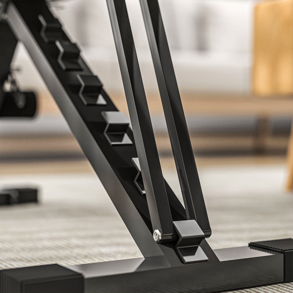Banc de musculation pliable inclinable, banc réglable pour l'entraînement complet  82 x 35 x 42,5-107 cm acier noir-8