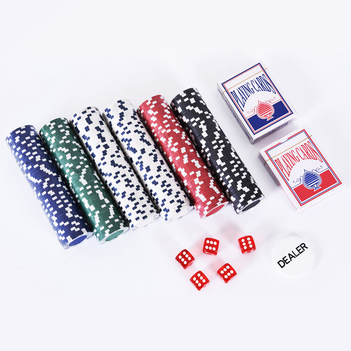 Mallette de Poker Coffret de Poker Complet avec 300 jetons 2 Jeux de Cartes + 2 clés Aluminium-6