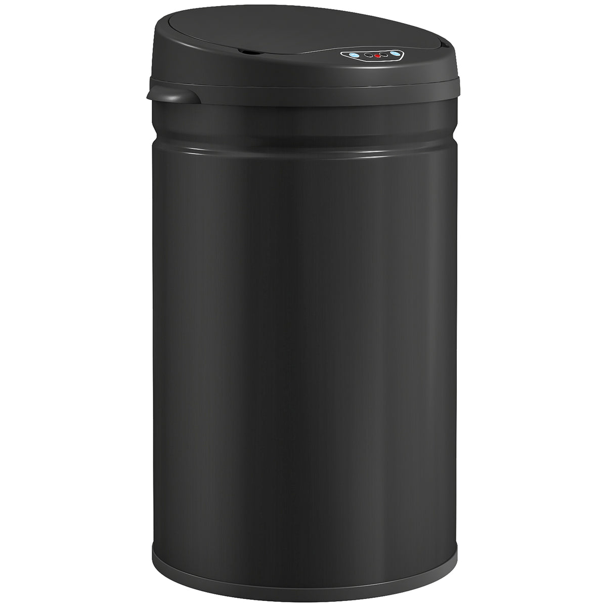 Poubelle cuisine automatique 30L acier inoxydable, poubelle à couvercle à fermeture en douceur, 32x30,5x51cm, noir-0