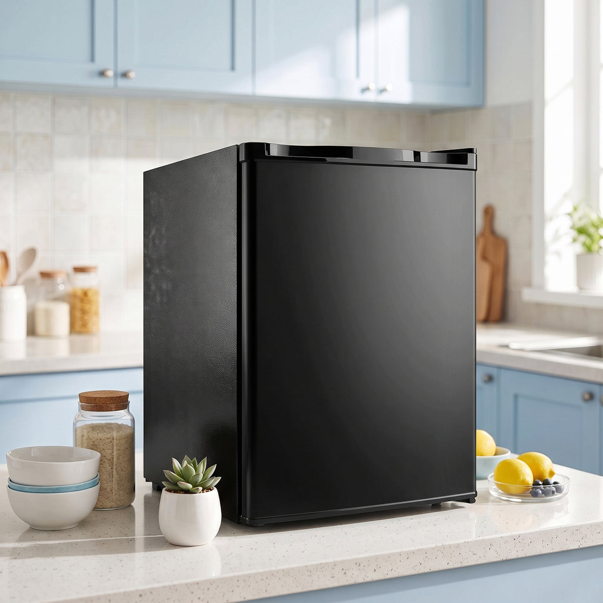 Mini Congélateur 59 L, Petit Congelateur Compact Silencieux Pose Libre, Porte Réversible, Température Réglable, Noir-1