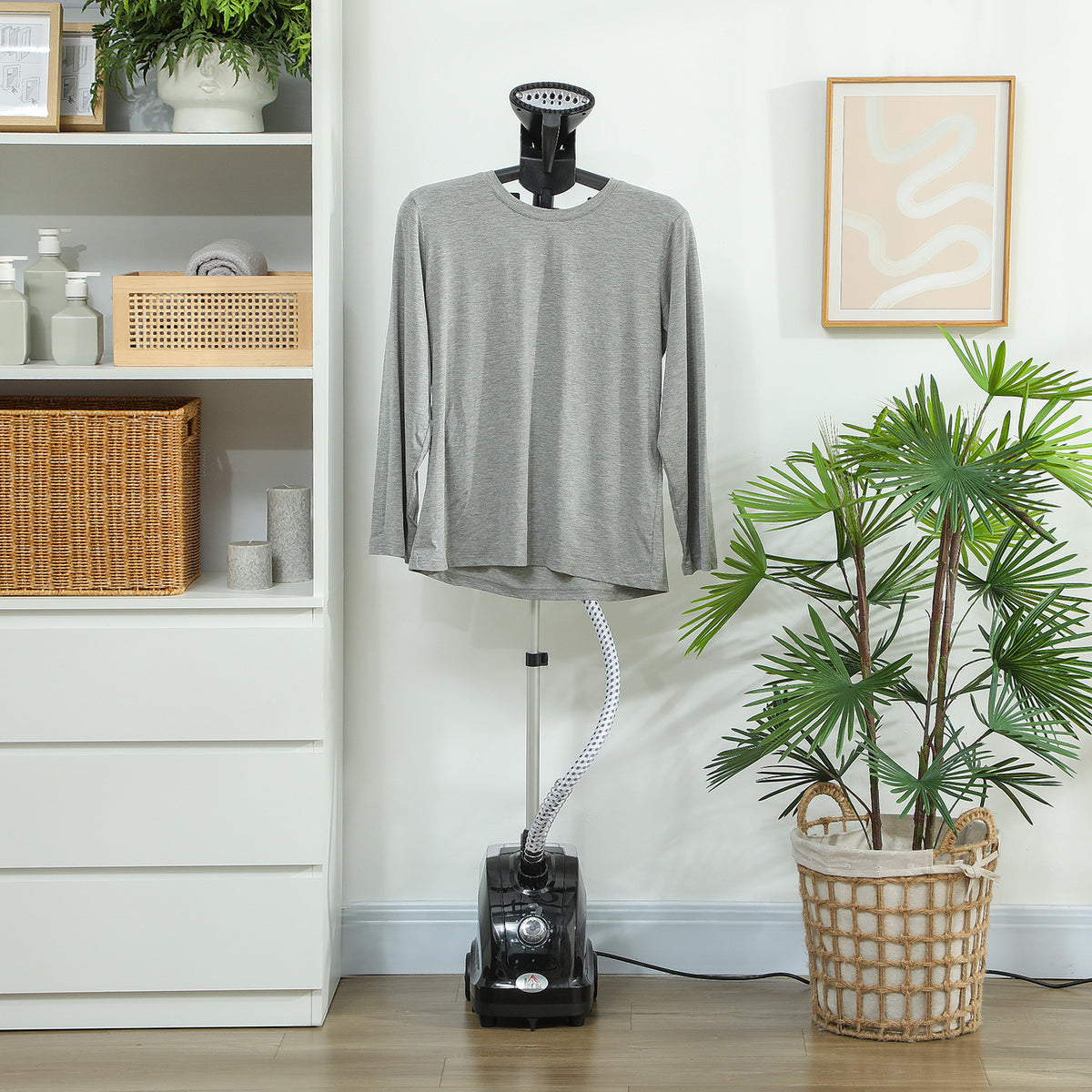 Défroisseur vapeur vertical défroisseur à vêtements 1,4 L 1950 W débit vapeur 30g/min tige telescopique noir-8