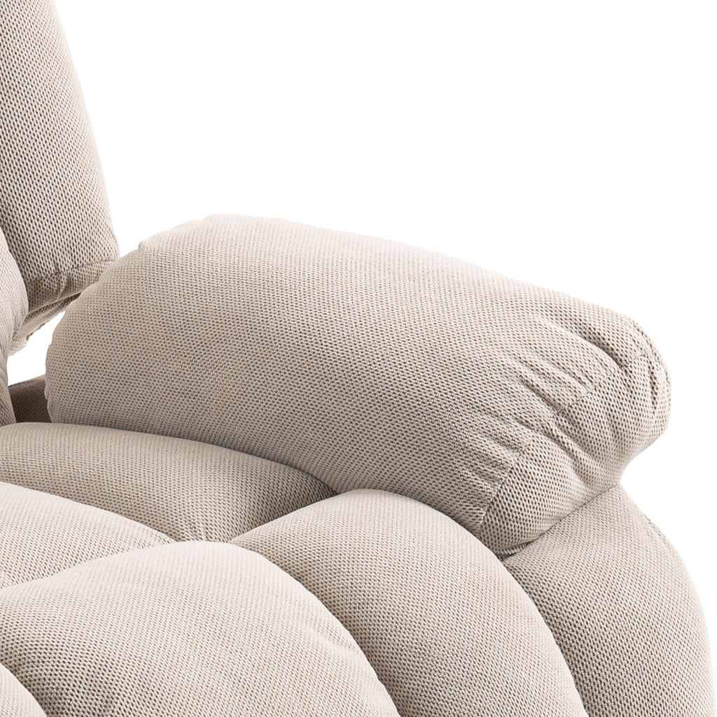 Fauteuil Releveur Électrique, Massage et Chauffage, Repose-Pieds, Dossier Inclinable, Télécommande, 93x104x100cm, Beige-9