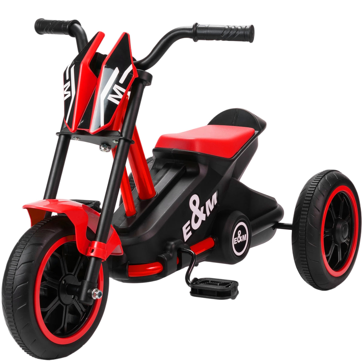 Tricycle pour enfants, vélo d'équilibre 3 roues avec pédale pour 18 à 36 mois, pour intérieur et extérieur, rouge-0