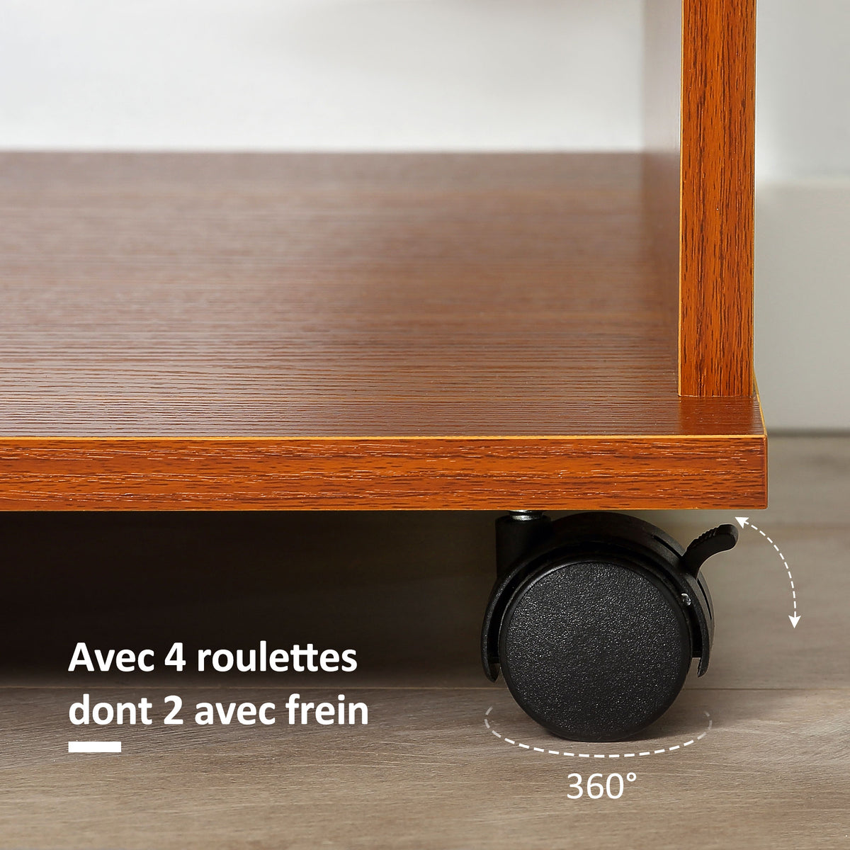Armoire penderie Armoire de Rangement Mobile Panneaux de Particules Coloris Noyer-4
