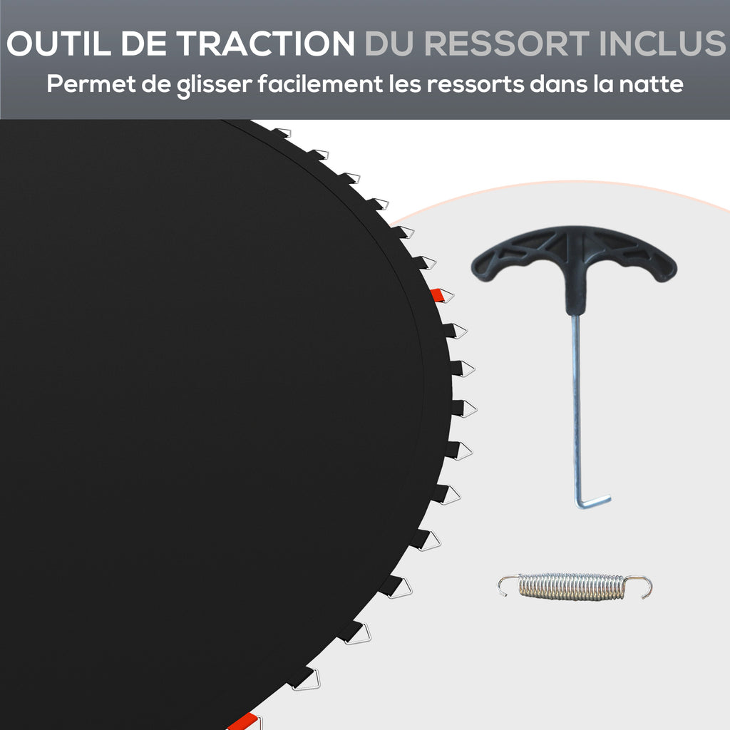 Tapis de rechange pour trampoline tapis de saut de remplacement, compatible trampoline Ø 2,4 m et ressorts de 14 cm-5