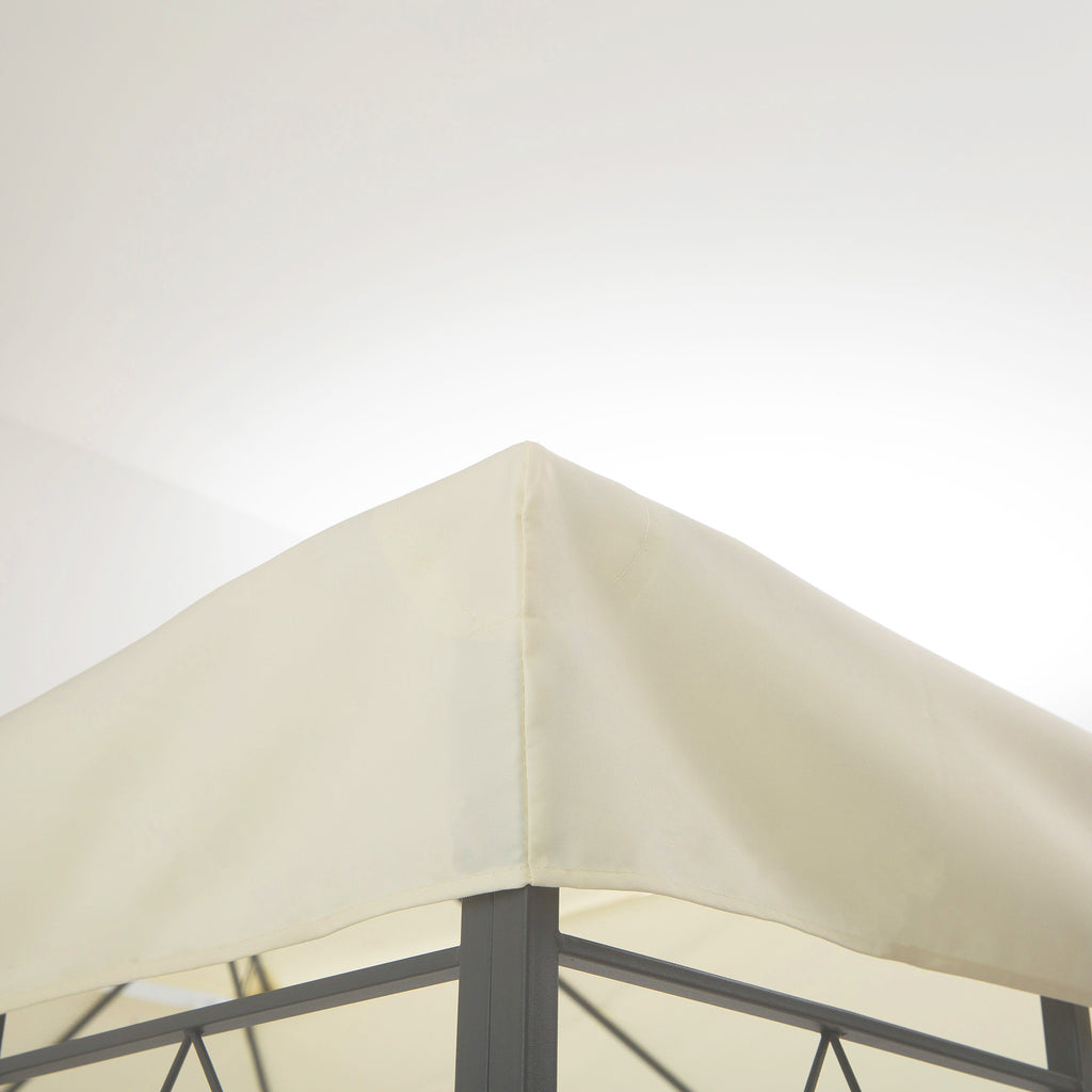 Toit de Rechange pour Tonnelle Crème 3 x 4 m-8