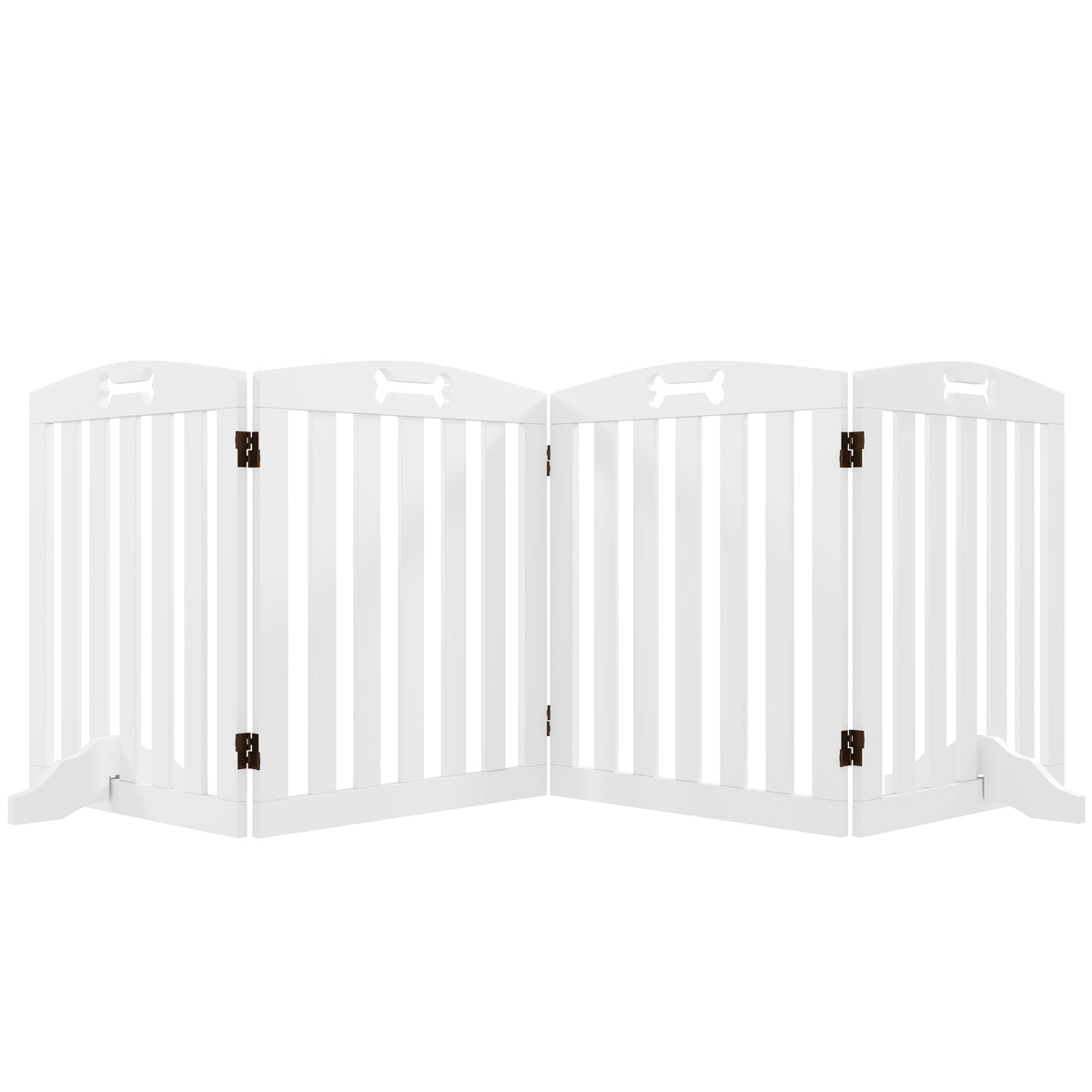 Barrière de sécurité chien barrière pliable pour chien pieds de support pointes antidérapantes 207,5 x 30 x 61 cm blanc-0