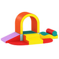 Parcours motricité bébé 10PCS, module motricité bébé en mousse EPE avec housse en revêtement PU, multicolore-0