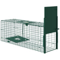 Cage attrape animaux nuisibles 1 entrée dim. 80L x 25l x 30H cm vert foncé-0