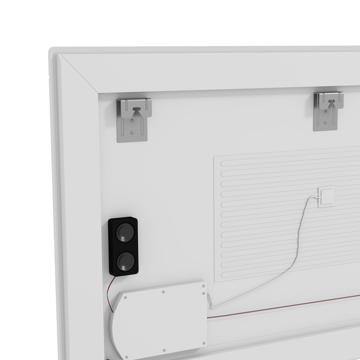 Miroir salle de bain LED bluetooth 140 x 80 cm interrupteur tactile lumière réglable 3 couleurs anti-buée mémoire argent-5