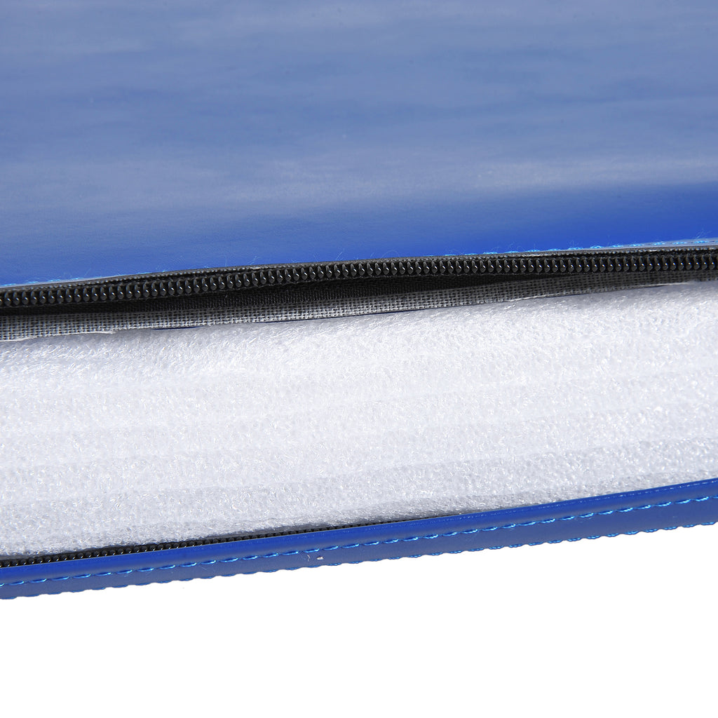 Tapis de gymnastique yoga pilates fitness pliable portable grand confort 180L x 60l x 5H cm revêtement synthétique bleu-8