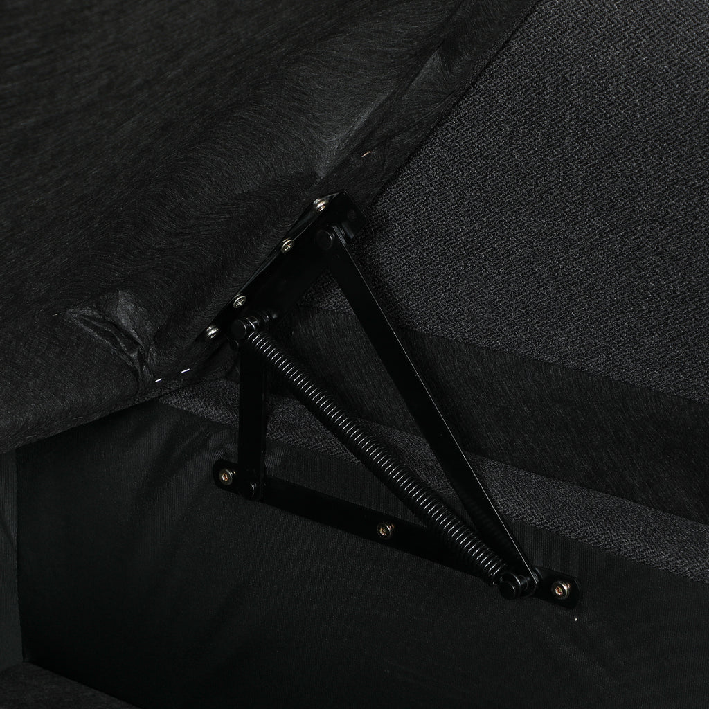Canapé d'Angle Convertible, Canapé-Lit 3 Places 192 cm avec Méridienne Réversible, Rangement Caché, Gris Anthracite-8