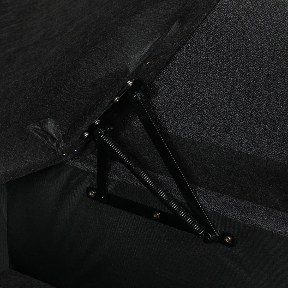 Canapé d'Angle Convertible, Canapé-Lit 3 Places 192 cm avec Méridienne Réversible, Rangement Caché, Gris Anthracite-8