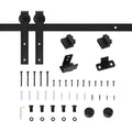 200 CM Rail porte coulissante quincaillerie de rail pour porte de grange simple en acier acier au carbone-0