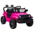 Voiture Électrique Enfants 12V, Buggy Électrique Enfants, 2-4 km/h, 2 Moteurs, Télécommande, Batterie Lithium, Rose-0