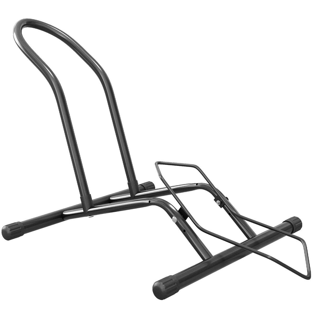 Porte-vélos en acier pour stationnement de vélos support vélo sol pour l'intérieur et l'extérieur 59x41x38 cm Noir-0