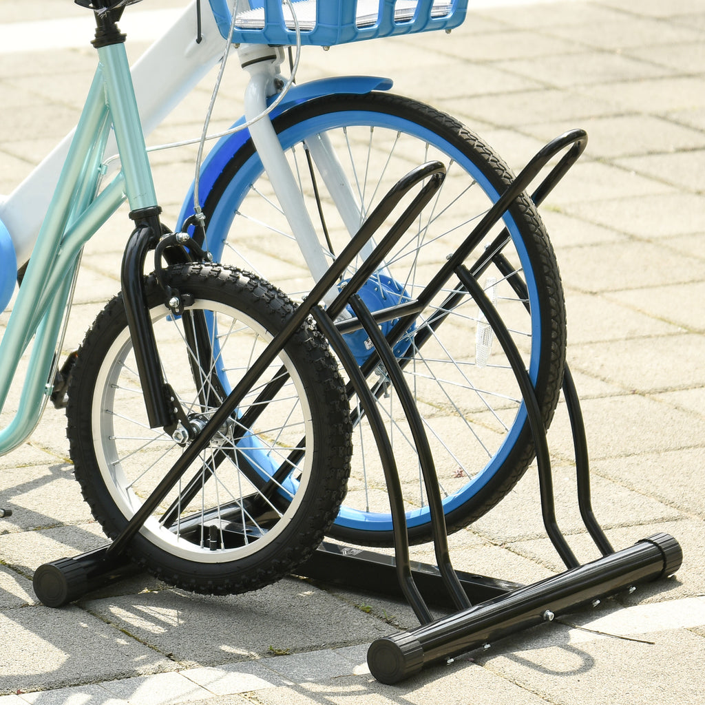 Râtelier 2 vélos modulable dim. 54L x 60l x 57H cm acier époxy noir-6