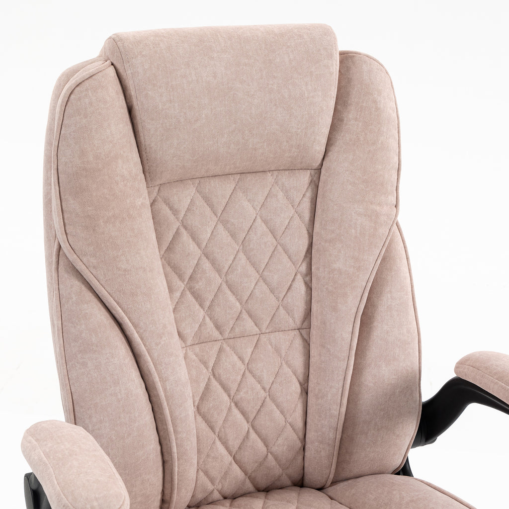 Fauteuil de bureau, chaise bureau ergonomique, hauteur réglable, accoudoirs relevables, 70 x 70 x 114-122 cm, rose-9
