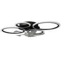 Ventilateur de plafond avec lumière et télécommande, plafonnier ventilateur 77 cm avec 6 vitesses, noir-0