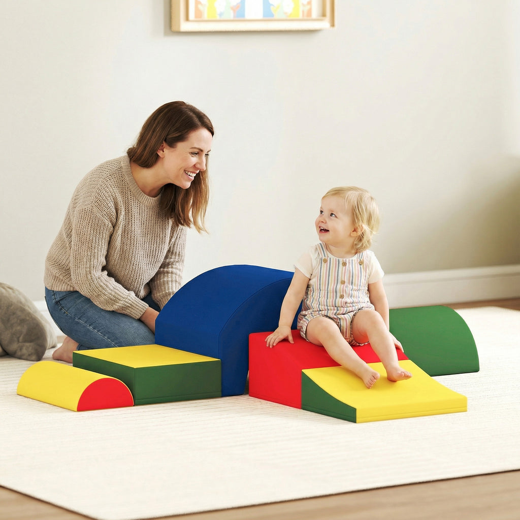 Module motricité bébé 5PCS parcours motricité bébé en mousse EVA pour enfants d'âge préscolaire, multicolore-9