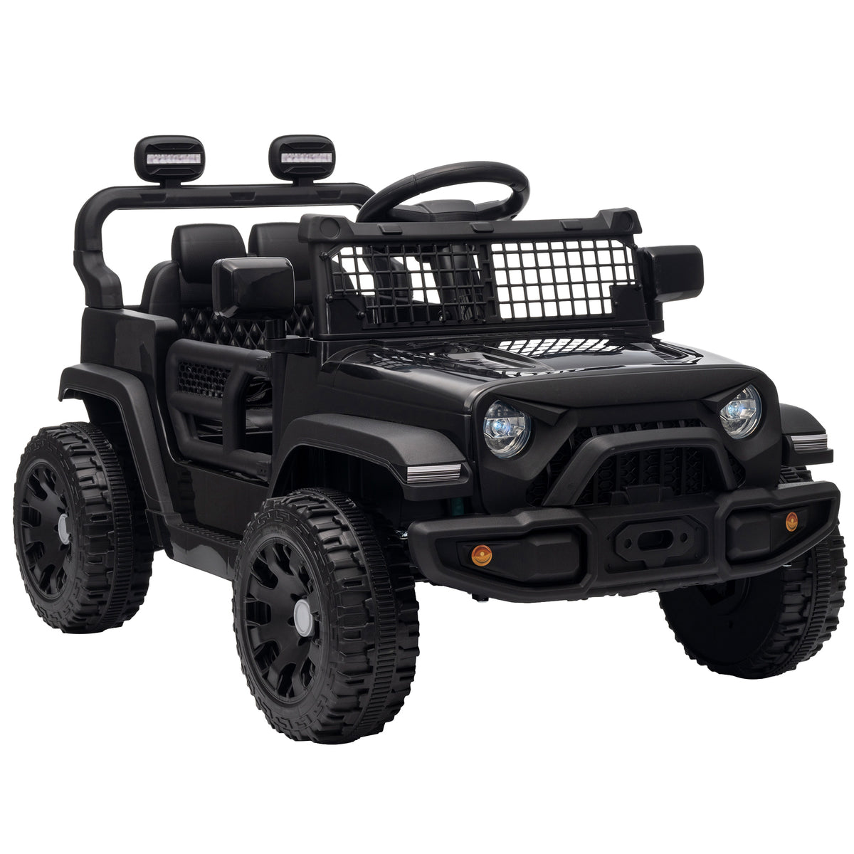 Voiture Électrique Enfants 12V, Buggy Électrique Enfants, 2-4 km/h, 2 Moteurs, Télécommande, Batterie Lithium, Noir-0