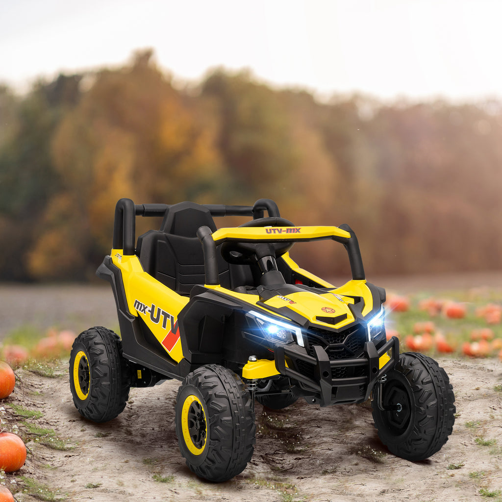 Voiture électrique enfants UTV 12 V, buggy électrique enfants avec télécommande, 96 x 61 x 56 cm, jaune-9