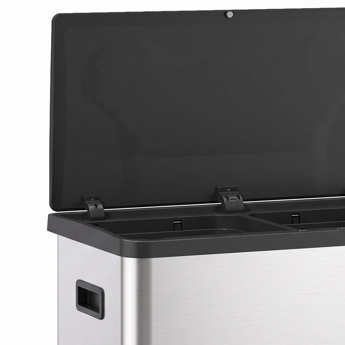 Poubelle de Cuisine Automatique 60 L, Poubelle à Double Compartiment, Capteur de Mouvement, Seaux Amovibles, Argent-9