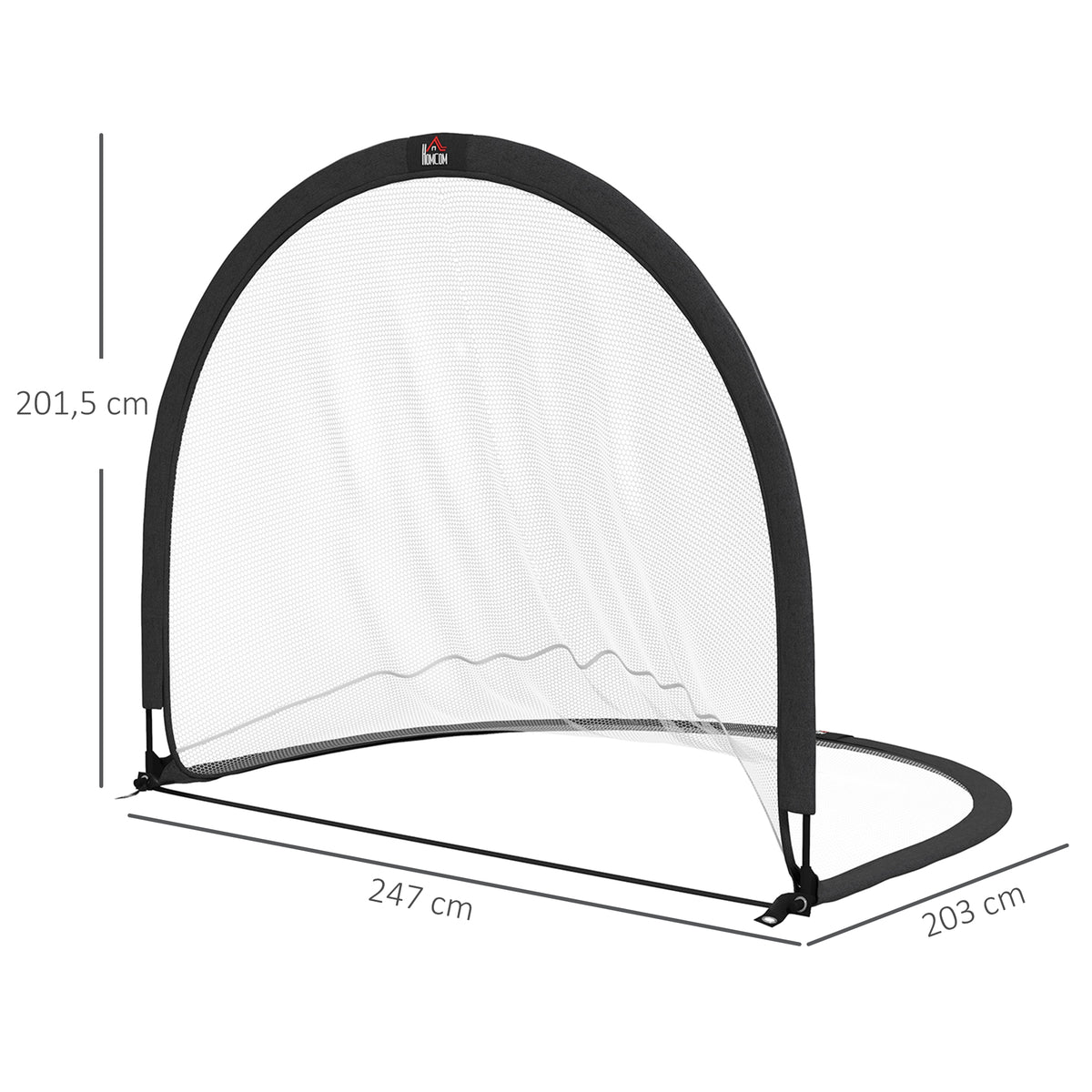Lot de 2 cages de football système Pop Up avec sac de transport et piquets de fixation-2