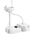 Évier à Main Portable Station de Lavage Camping Jardin Extérieur Voyager avec Réservoir d'Eau 17L Gris-0