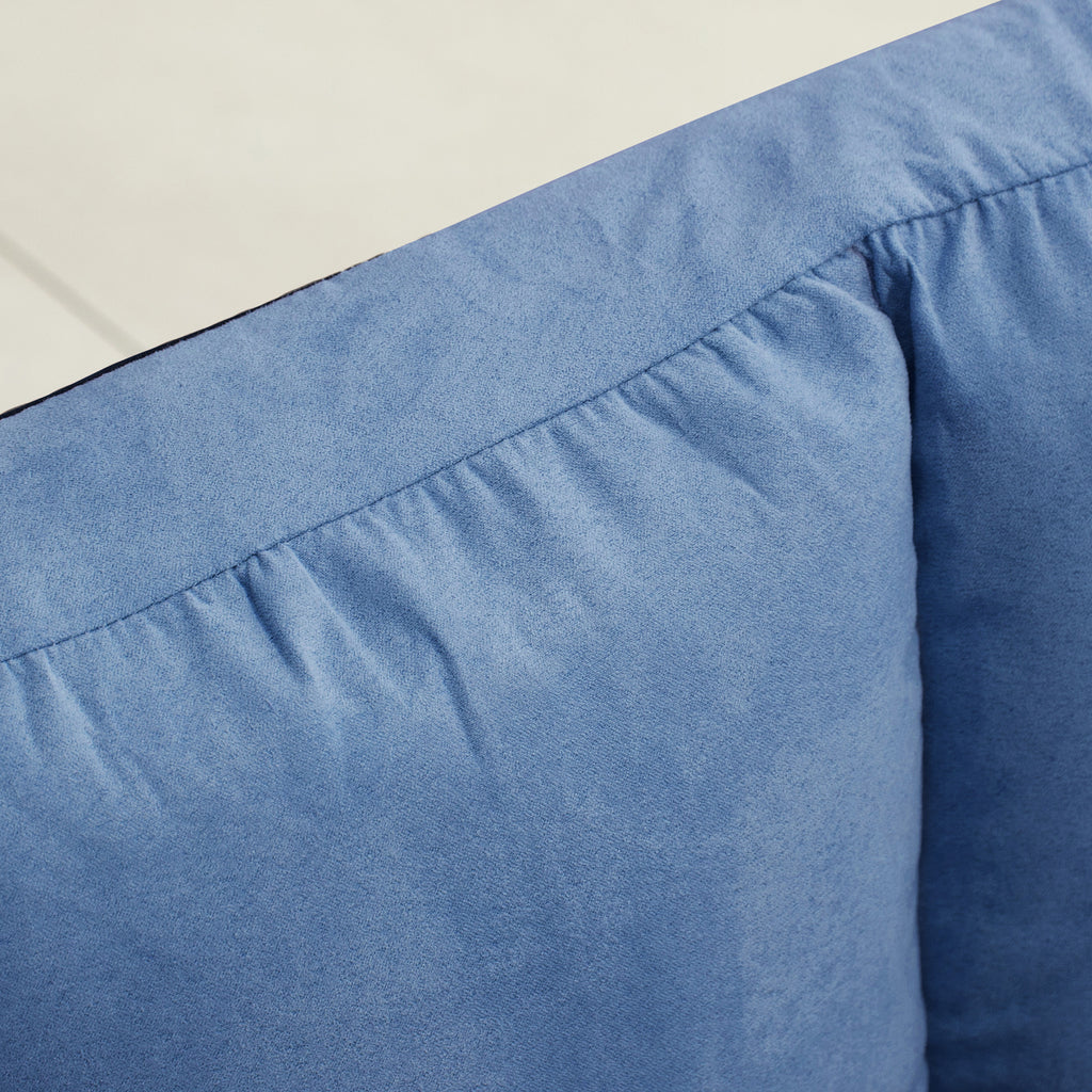 Chauffeuse matelas d'appoint pliant convertible - inclinaison dossier réglable 14 positions - 2 coussins inclus, bleu-9