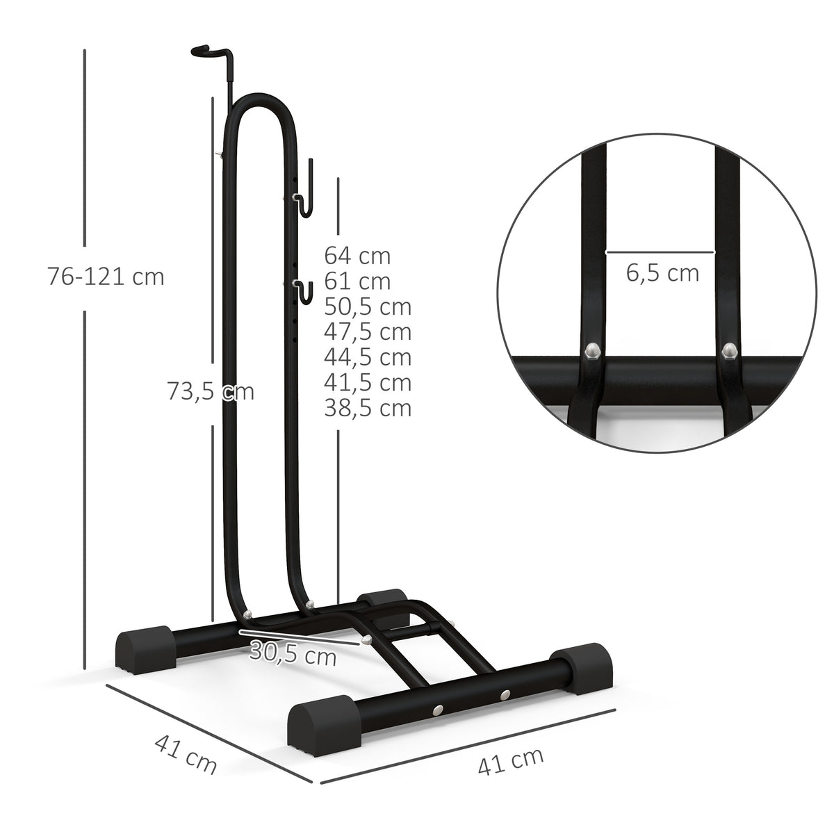 Porte-vélo autoportant idéal pour votre garage maison ou magasin de vélos pour les vélos 24 à 29" et vélo 700 c-2
