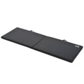 Tapis de gymnastique yoga pilates fitness pliable portable grand confort 180L x 60l x 5H cm revêtement synthétique noir-0