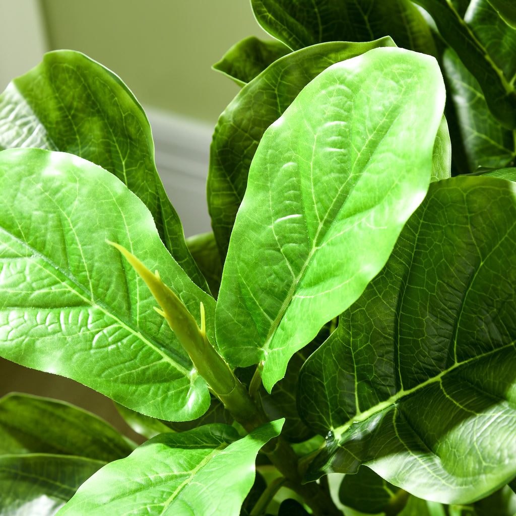 Lot de 2 plantes artificielles Figuier à feuilles de violon Ficus Lyrata hauteur 180cm avec Pot-8