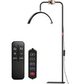 Lampadaire LED demi-lune rotative 350°, lampadaire sur pied salon dimmable 36 W, 7 températures de couleur, noir-0