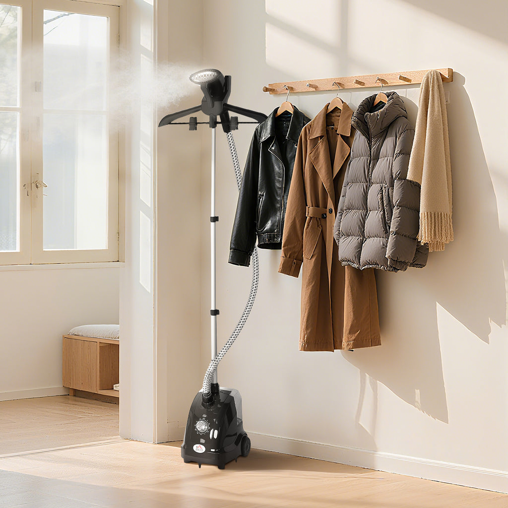 Défroisseur vapeur vertical défroisseur à vêtements 1,4 L 1950 W débit vapeur 30g/min tige telescopique noir-9