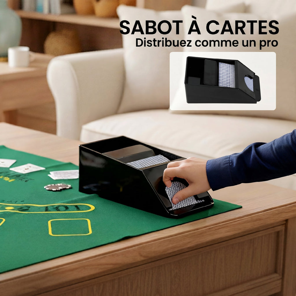 Mallette de Poker Coffret de Poker Complet 300 Jetons, Cartes à Jouer, Dés, Dealer, Tapis, Clés, Boîtier en ABS, Argent-5