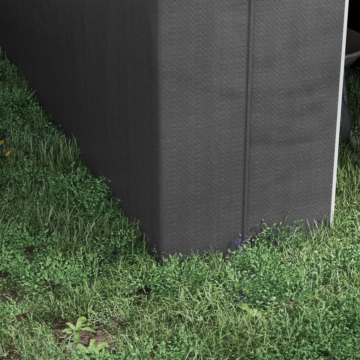 Abri de jardin tente de rangement extérieur abri de vélo garage pour vélo bâche en PE métal 2,4 x 1,8 x 1,9 m gris foncé-8